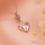 16th Birthday Necklace Sterling Silver And Rose Gold Heart Pendant, thumbnail 1 of 5