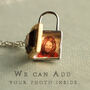 Jewel Padlock Personalised Locket Necklace, thumbnail 4 of 9