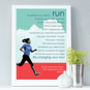 Personalised Running Print: Gift For Runner, thumbnail 1 of 4