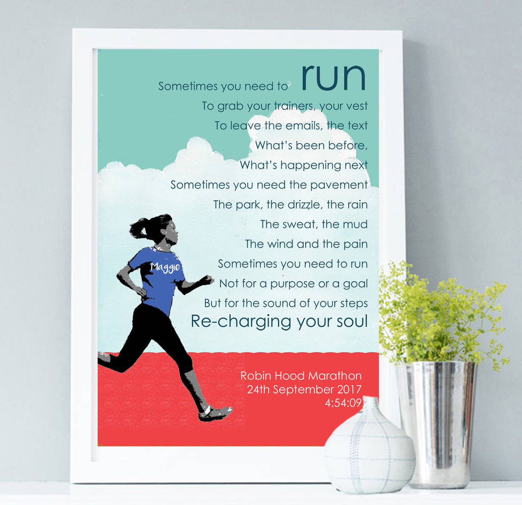 Personalised Running Print: Gift For Runner, 1 of 4