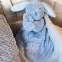 Personalised Pink Bunny Comforter And Blanket, thumbnail 2 of 8