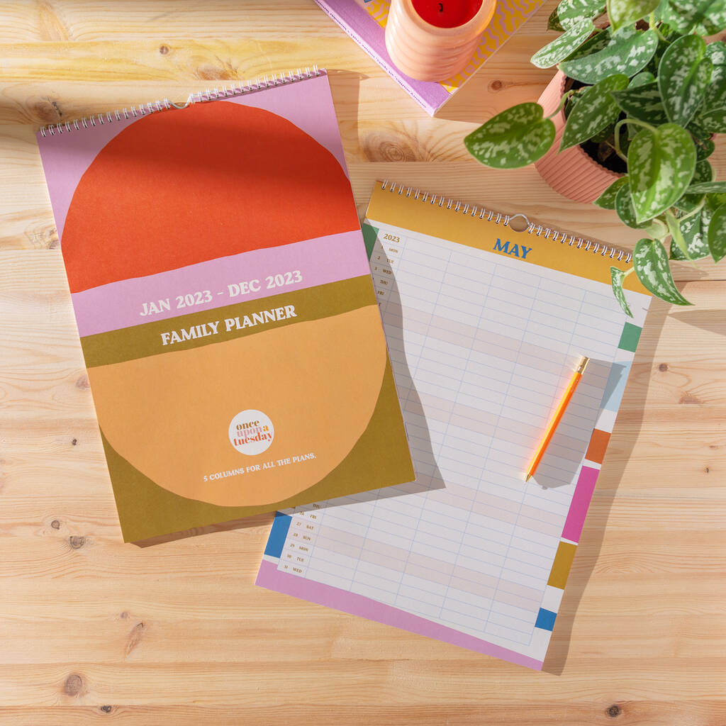 2023 Bold And Bright Family Planner | A3 Five Columns, 1 of 6