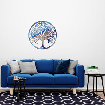 Tree Of Life Circle Metal Wall Art Gift For Home, 5 of 12