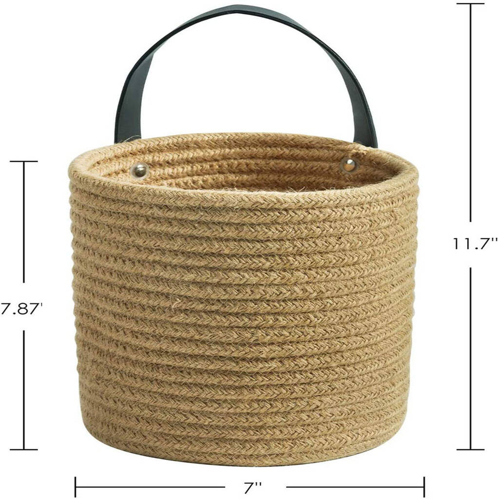 Set Of Two Wall Hanging Basket Storage Jute Woven By Momentum