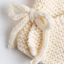 Embroidered Baby Ballet Cardigan Knitting Kit Natural Cream And Granite, thumbnail 5 of 9