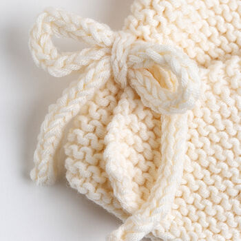 Embroidered Baby Ballet Cardigan Knitting Kit Natural Cream And Granite, 5 of 9