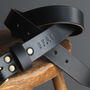 Personalised Black Leather Belt, thumbnail 4 of 11