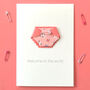 New Baby Girl Floral Nappy Card, thumbnail 1 of 12