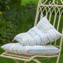 Tenby Country Stripe Garden Seat Pads, thumbnail 1 of 5