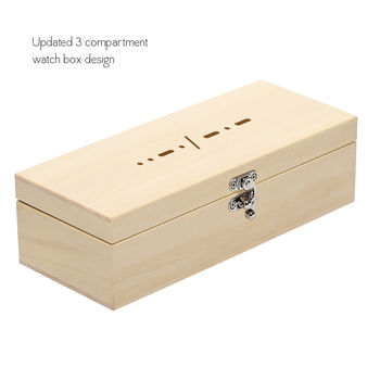 Morse Code Personalised Initial Wooden Watch Box, 3 of 6