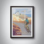 Lands End To John O'groats Cycling Travel Poster Print, thumbnail 1 of 8