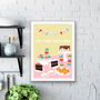 Let Them Eat Cake Kitchen Print, thumbnail 2 of 3