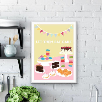 Let Them Eat Cake Kitchen Print, 2 of 3