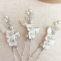 White And Silver Bridal Hair Pins, thumbnail 2 of 4