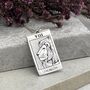 Sterling Silver Lion Strength Tarot Necklace, thumbnail 1 of 5