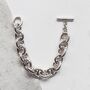 Chunky Sterling Silver Oval Ladder Chain Necklace, thumbnail 3 of 5