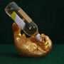 G Decor Fish Elegant Brass Shape Bottle Holder In Gold, thumbnail 1 of 5