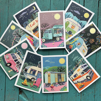 Outdoors Craft Beer Real Ale Caravan Blank Card, 3 of 4