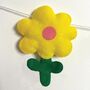 Vibrant Flower Felt Garland For Child's Room, thumbnail 3 of 3