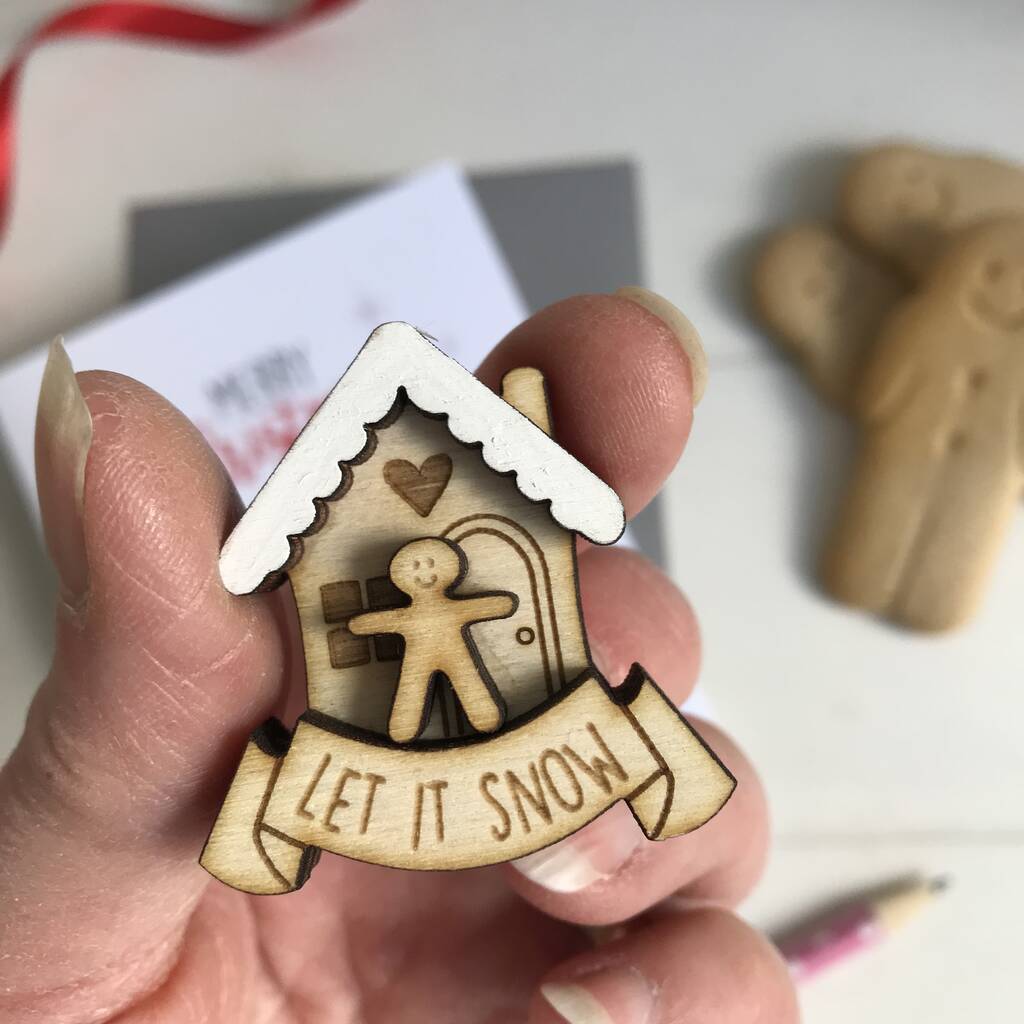 personalised best friend christmas card and pin badge