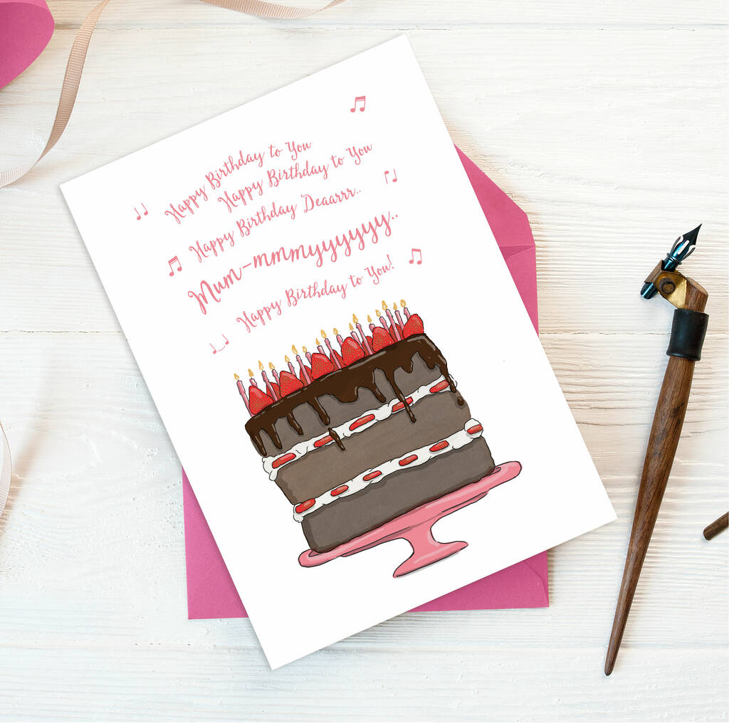 Personalised Happy Birthday Song Card Pink Or Blue By Lunella ...