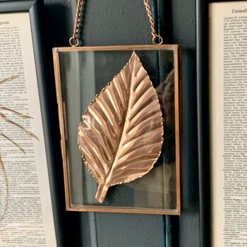 Brass And Glass Copper Leaf Art, 7 of 12