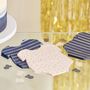 Gold Foil Pink And Navy Baby Grow Gender Reveal Napkins, thumbnail 1 of 2