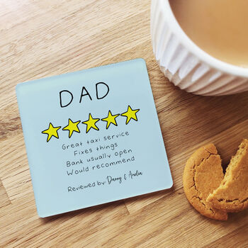 Personalised Father's Day 'Five Stars' Coaster, 2 of 2