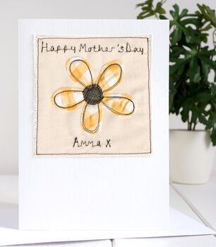 Personalised Embroidered Sunflower Card, 6 of 12