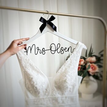 Personalised Wedding Dress Hanger, 3 of 7