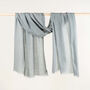 Grey Ultra Fine Pure Wool Scarf, thumbnail 2 of 7