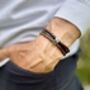 Personalised Men's Memorial Wrap Bracelet Engraved Pendant Ashes Keepsake Jewellery, thumbnail 6 of 11