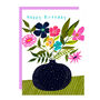 Florals Vase Birthday Card, thumbnail 2 of 4