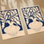 ‘Botanique Blue’, Abstract Floral Vase Art Print, thumbnail 3 of 4