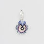 Silver Pansy And Pearl Toggle Necklace, thumbnail 3 of 9