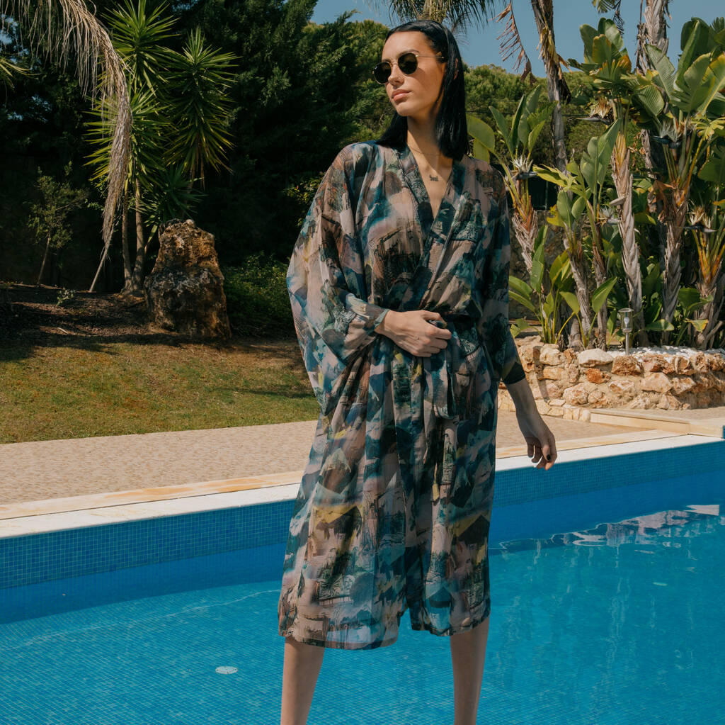 Blue Mali Kimono By House of Zana