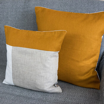 Geometric Handmade Linen Pillowcase Scandinavian Style, 3 of 12