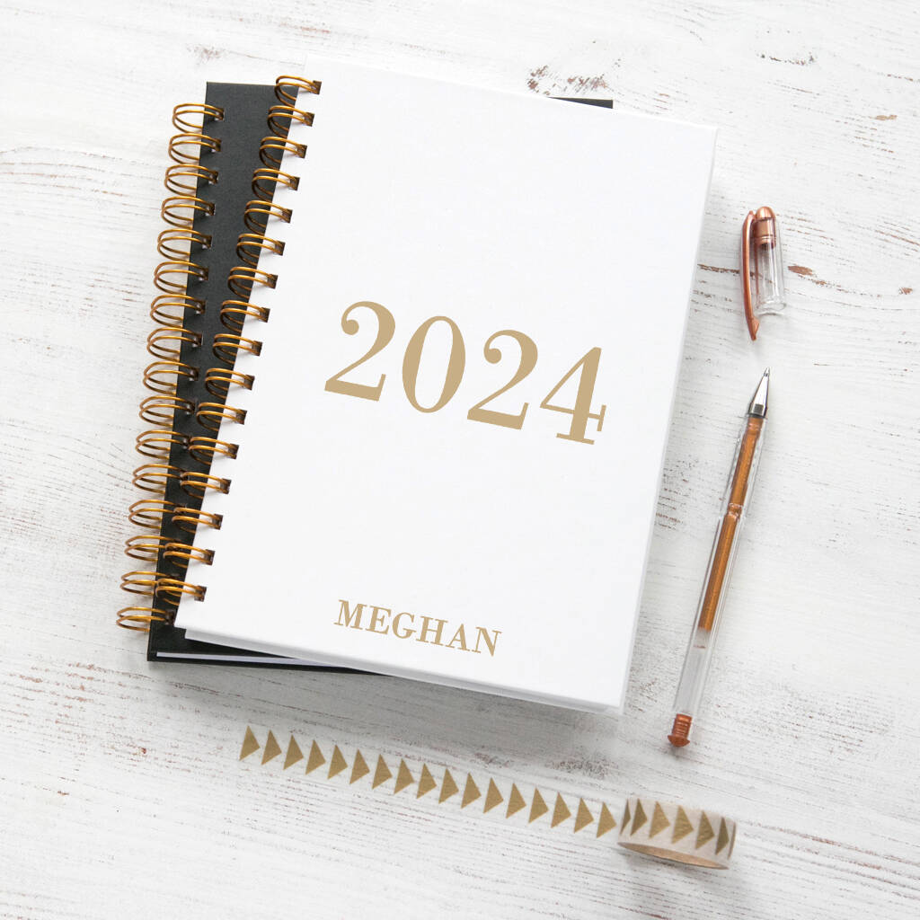 Personalised 2024 Traditional Weekly Diary By jin.b ...