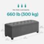 Storage Ottoman Footstool With Lid Feet Bed End Bench, thumbnail 11 of 12