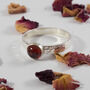 Garnet Ring In Recycled Silver, thumbnail 2 of 3