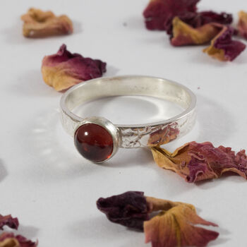 Garnet Ring In Recycled Silver, 2 of 3