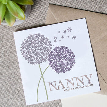 Personalised Allium Mother's Day Card, 2 of 3