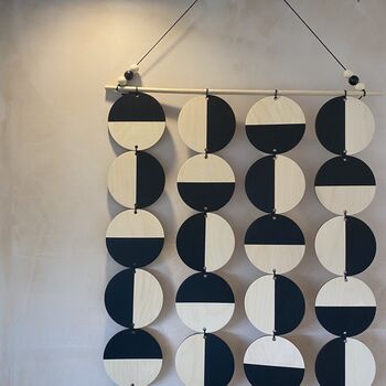 Black Modern Geometric Contemporary Wall Hanging, 5 of 9
