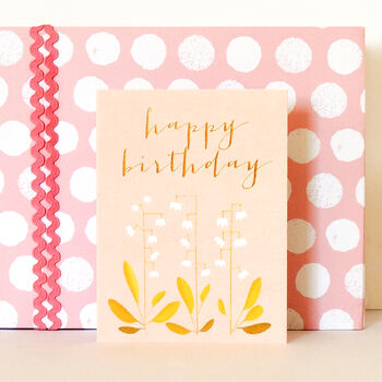 Mini Gold Foiled Birthday Card, 3 of 5