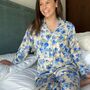 Handmade Silk Pyjamas Long Sleeve Floral, thumbnail 3 of 8