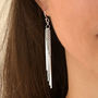 Sterling Silver Cascading Dangly Bars Earrings, thumbnail 1 of 4