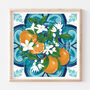 Oranges Over Spanish Tiles Art Print, thumbnail 3 of 6