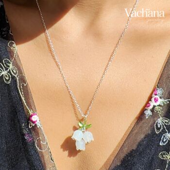 Lilly Of The Valley Sterling Silver 925 Necklace, 2 of 7