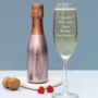 Personalised Flute And Mini Bottega Prosecco Set, thumbnail 1 of 4