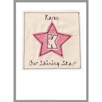 Personalised Girls Initial Star Card For Any Occasion, 6 of 12